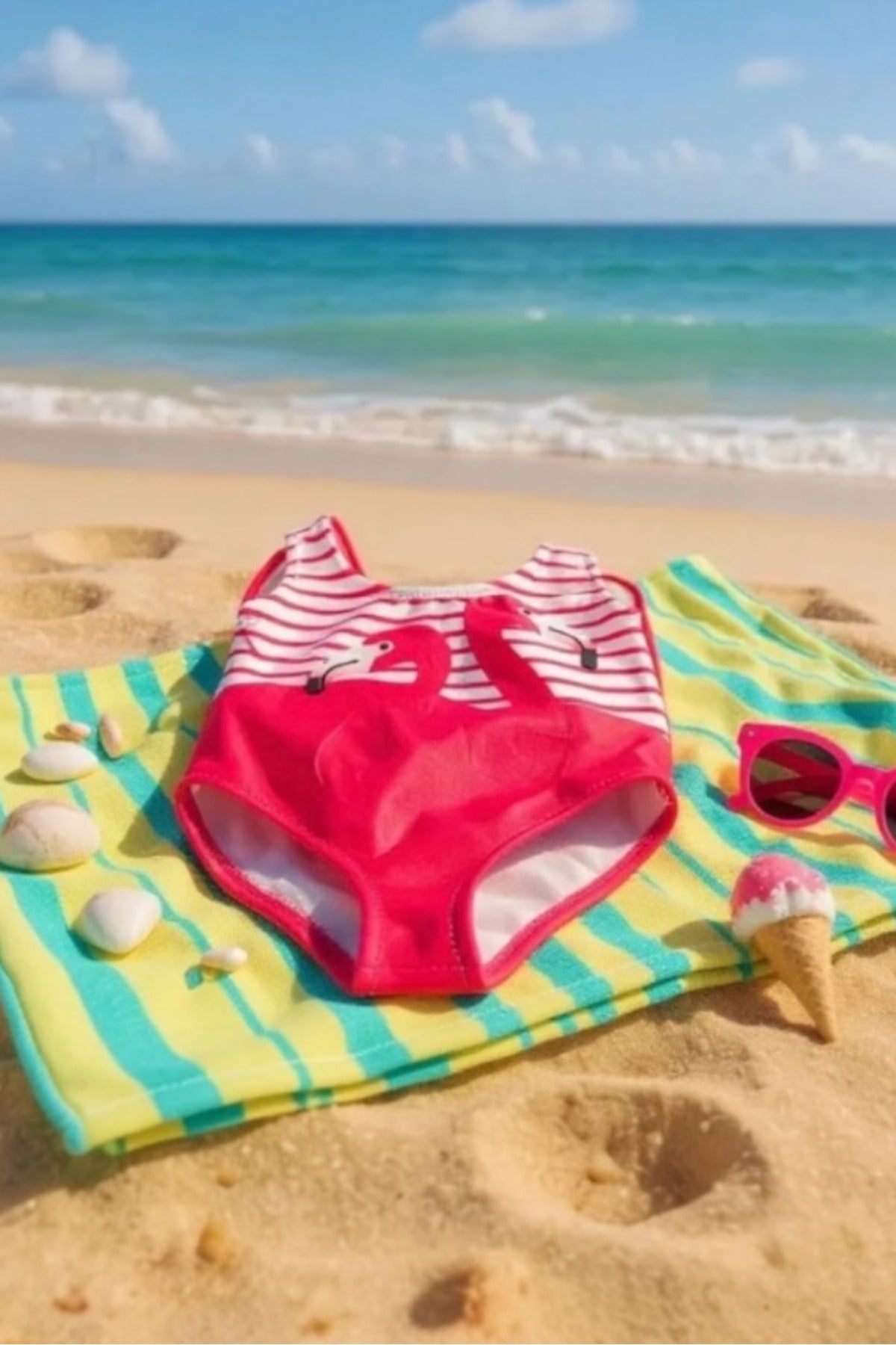 Kız Çocuk Üc Parça Mayo Bikini Takim