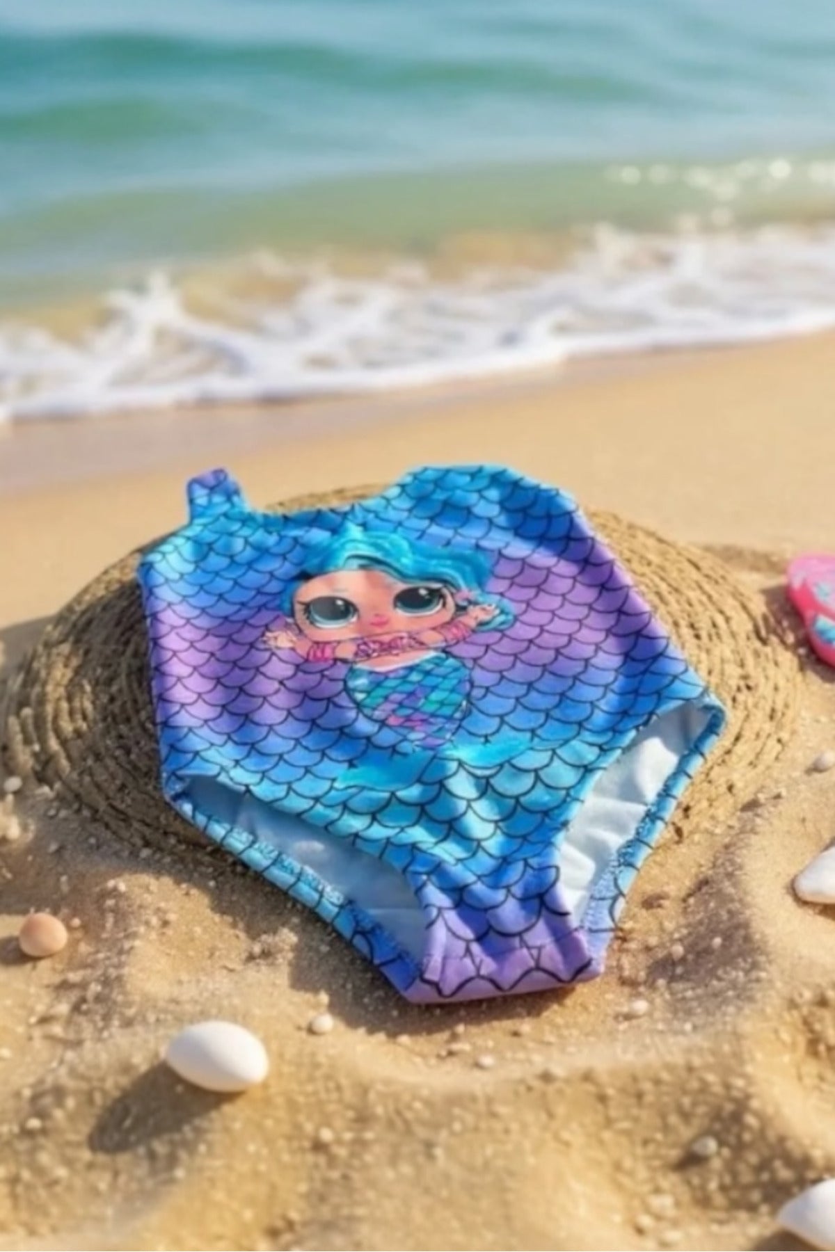 Kız Çocuk Bebek Desenli Mayo - Bikini