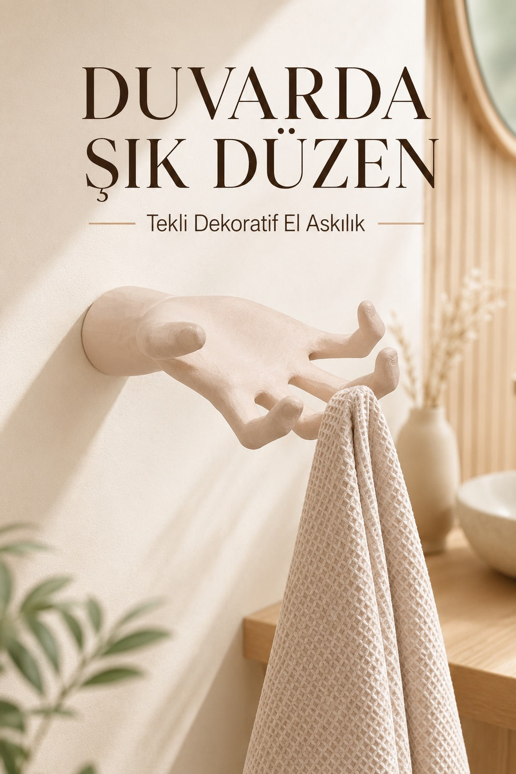 El Şeklinde Dekoratif Askı Havlu Anahtar Çok Amaçlı