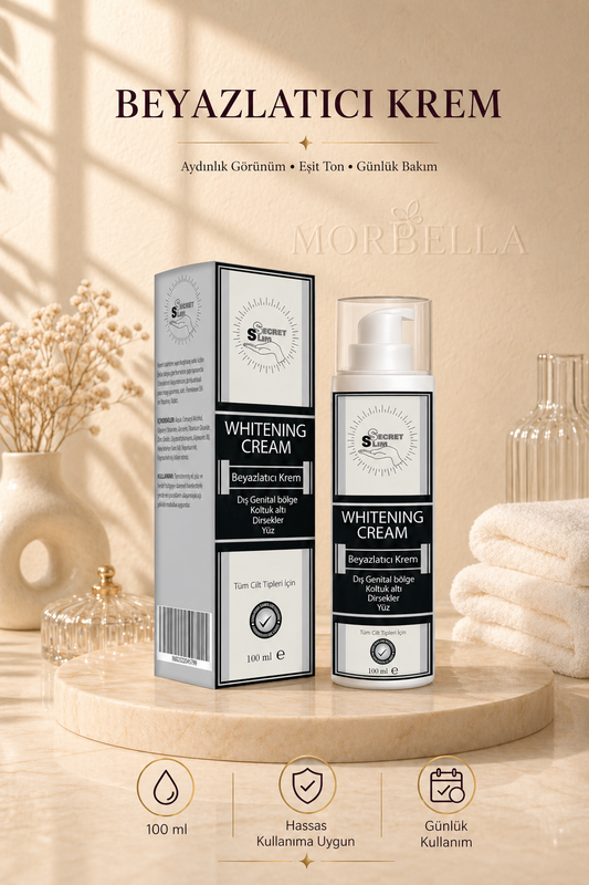 Beyazlatıcı krem,dış genital bölge,cilt,yüz,koltuk altı,bikini bölge kararması (unısex) 100 Ml