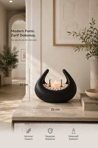 Modern Dekoratif Vazo Çanta Formlu 3D Baskı PLA Salon Masa Konsol Dekorasyon Objesi