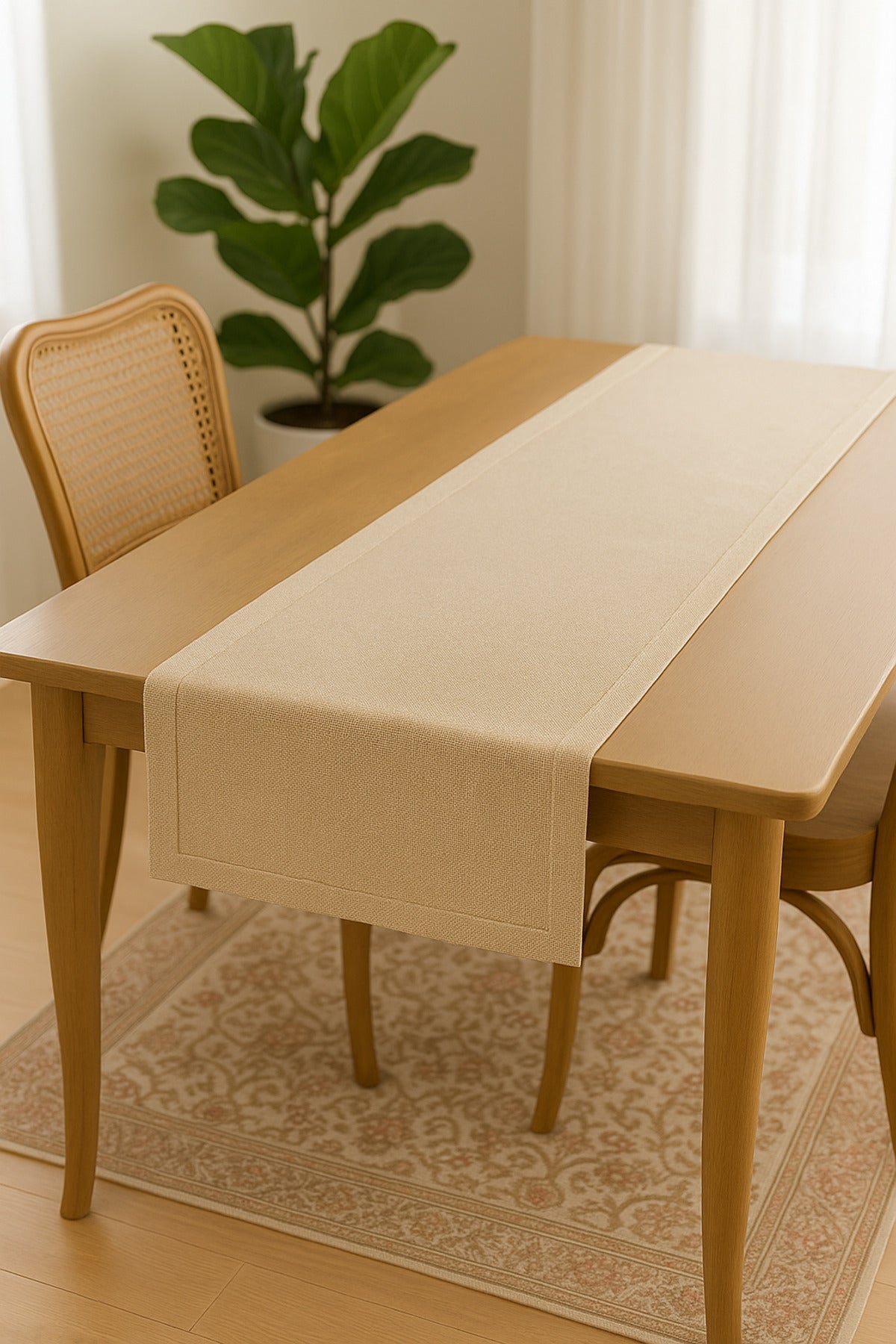 Lüks Linen Keten Şık Masa Örtüsü Runner 35x150 cm