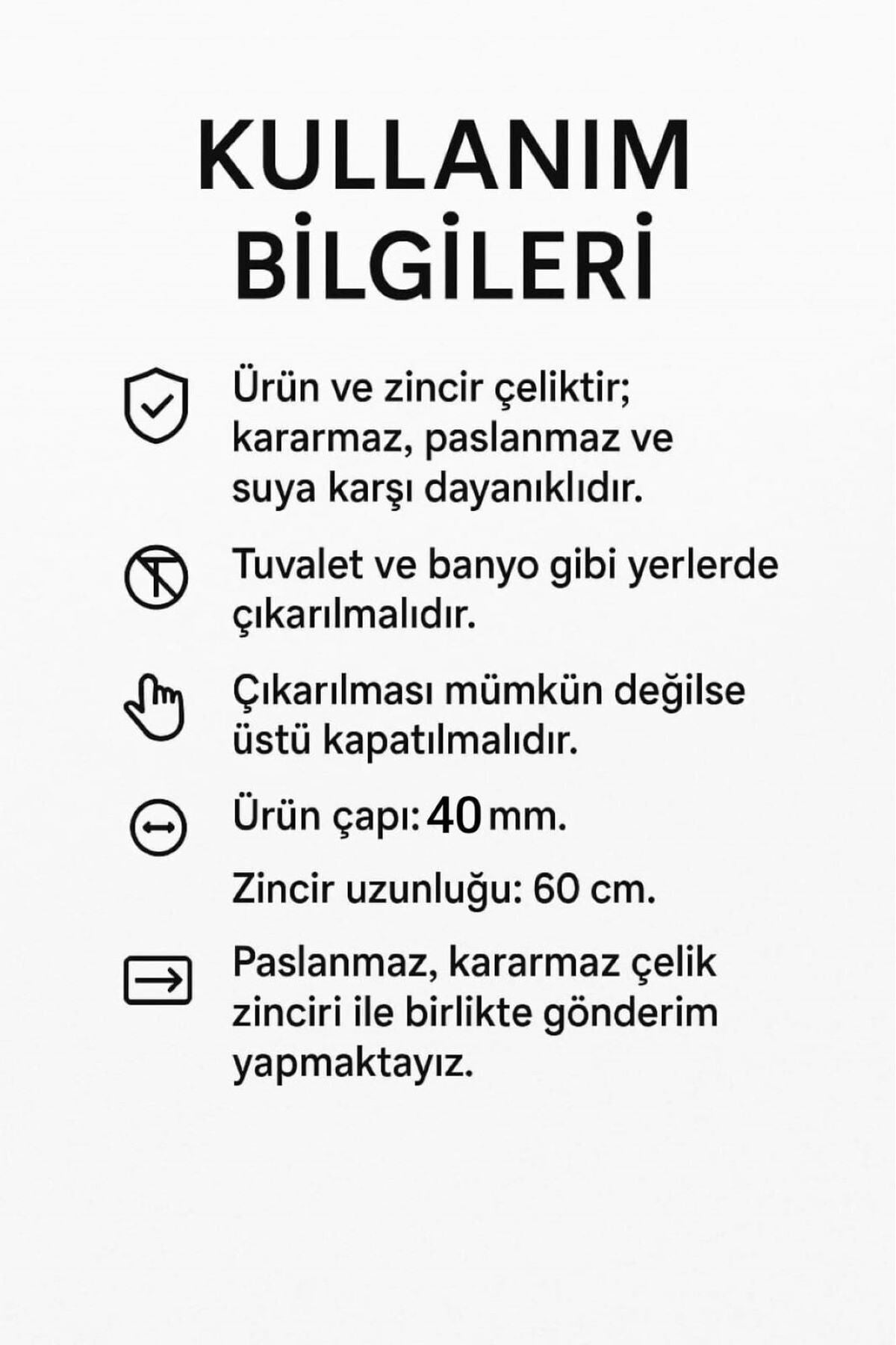 Siyah Çelik Nal-ı Şerif ve Hakkani Mührü Yazılı Kolye Paslanmaz Kararmaz Zincir (unisex)