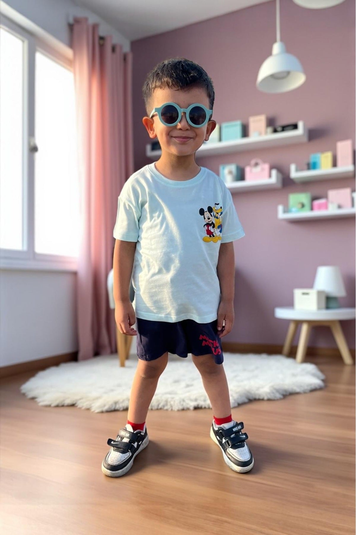 Karekter Temalı Erkek Çocuk Takım – Mavi - Turkuaz - Turkuaz