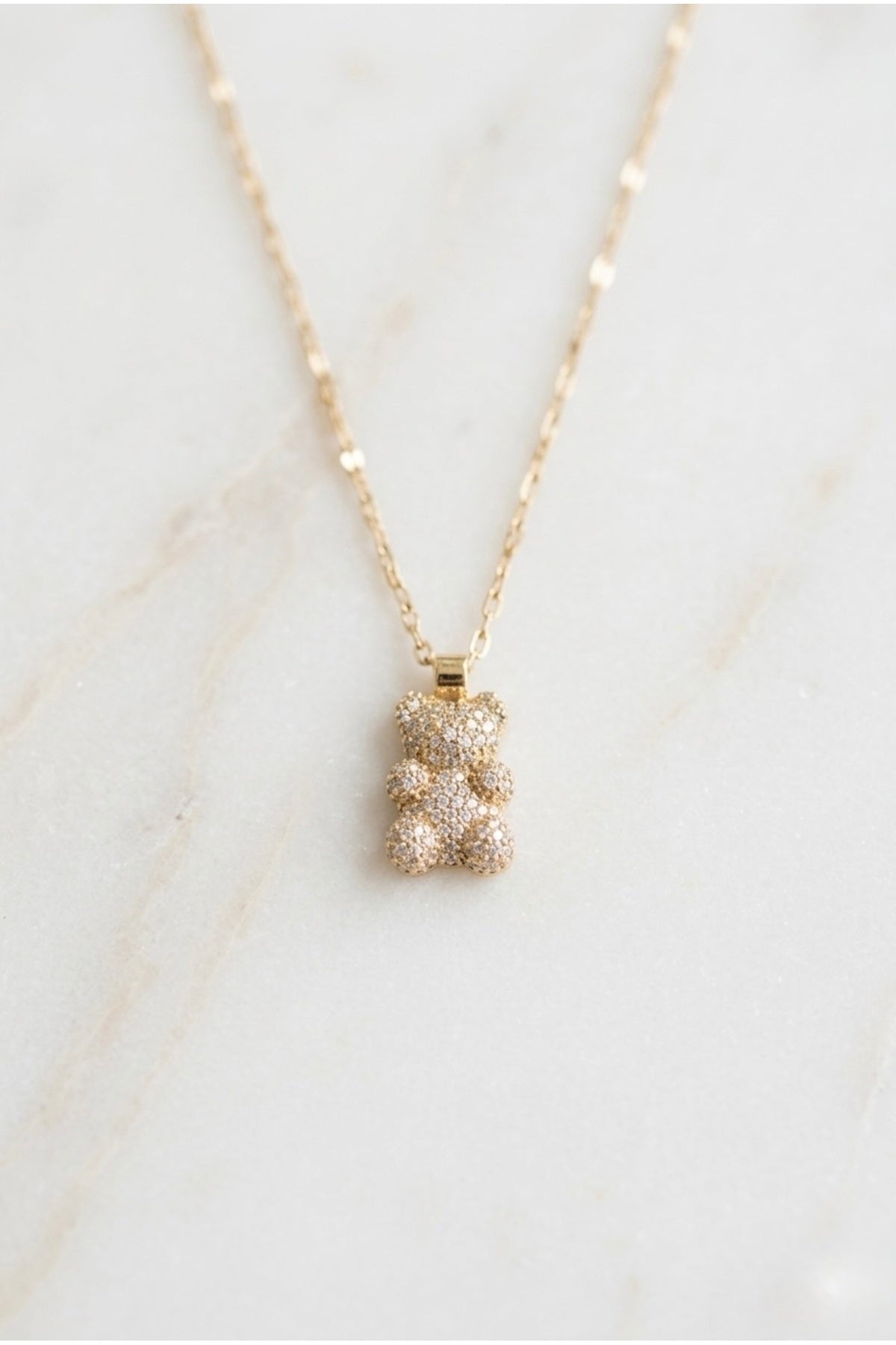 Minimal Teddy Charm kadın Kolye | Paslanmaz Çelik | Kararma Yapmaz Günlük Zarif Kolye