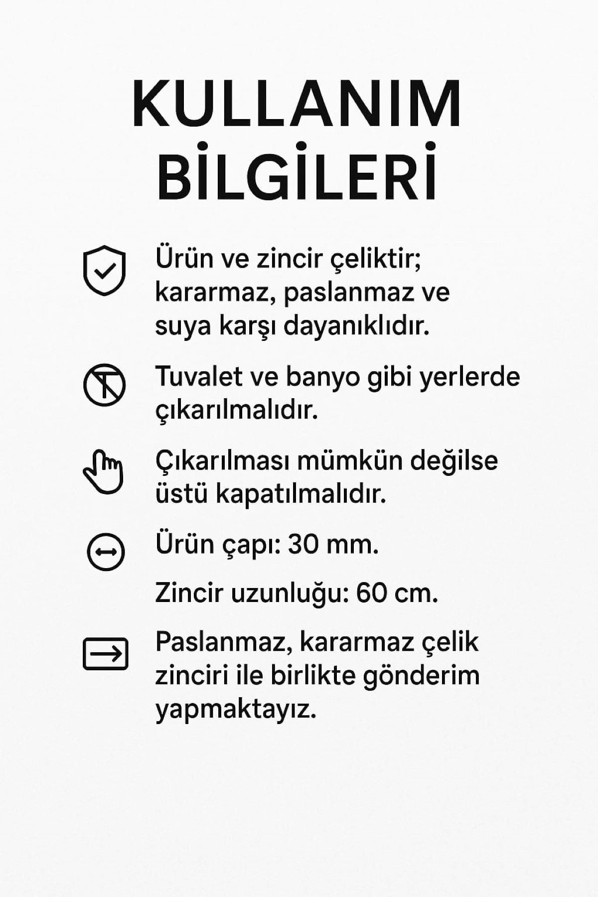 Altın Renk Hakkani Mührü ve Nal-ı Şerif Yazılı Çelik Kolye Paslanmaz Kararmaz Zincir