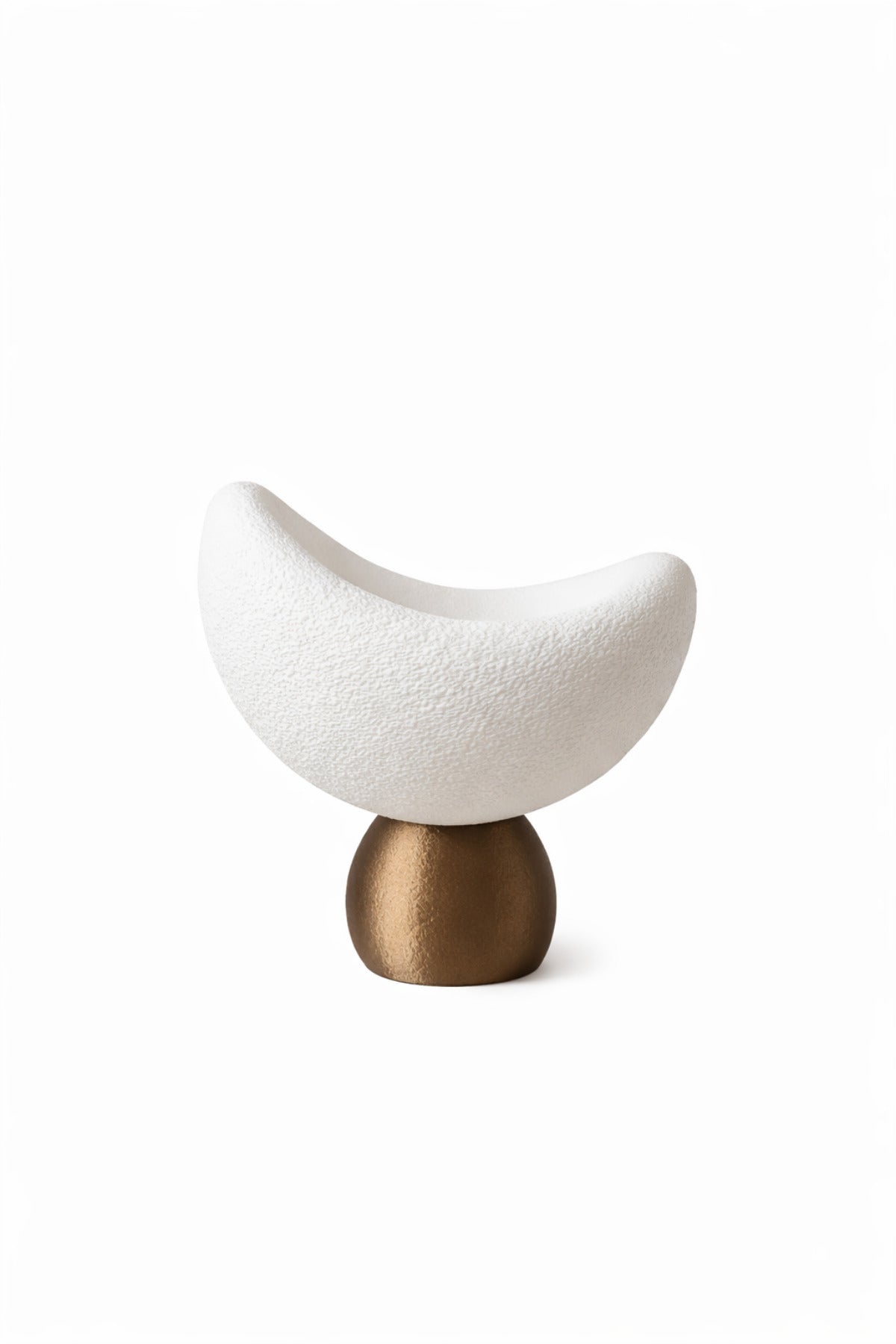 Luna Tasarım Beyaz Bronz Masa Lambası Abajur Loş Amber Işık, Rustik Ampul Hediyeli 20 x 37 cm