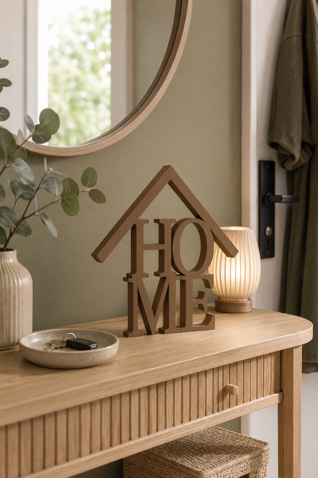 Home Yazılı Ev Figürlü Dekoratif Obje 15×15 cm|Modern Masaüstü Biblo,Konsol ve Raf Dekoru