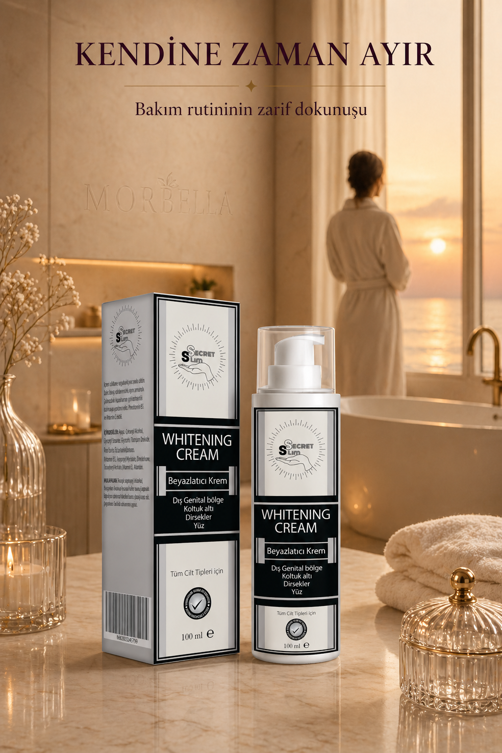 Beyazlatıcı krem,dış genital bölge,cilt,yüz,koltuk altı,bikini bölge kararması (unısex) 100 Ml